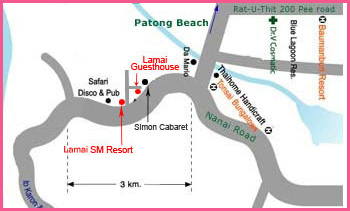 Map to Lamai SM Resort